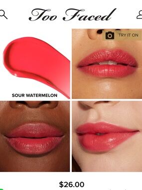 Too faced sour watermelon Kissing Juicy Tint